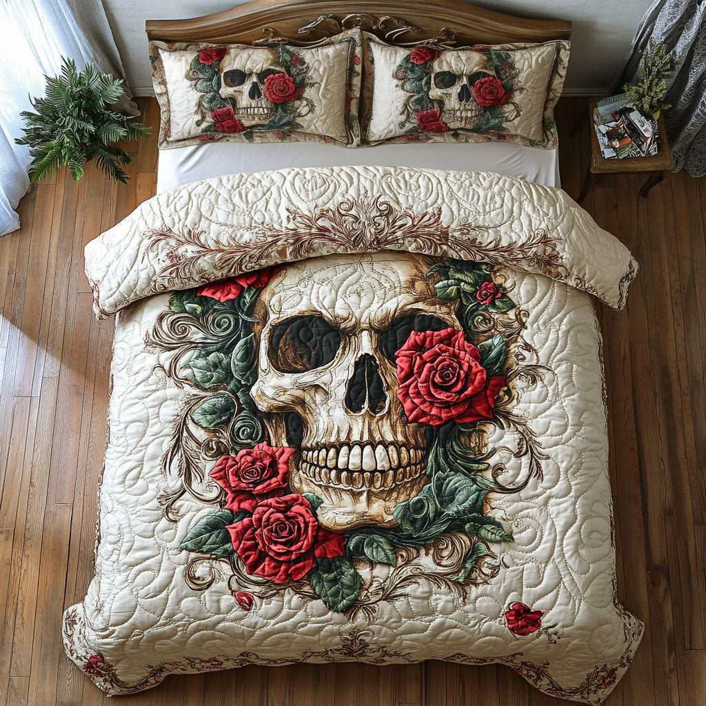 Floral Skull CW0110032CL Duvet Cover Set