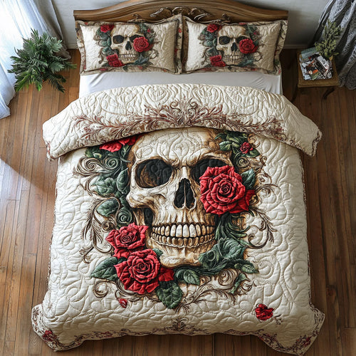Floral Skull CW0110032CL Duvet Cover Set