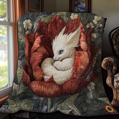 Baby Dragon In Flower WY1112001CL Quilt