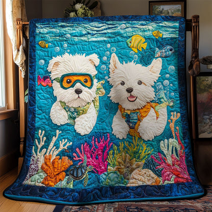 Underwater Westie World WN0811061CL Quilt