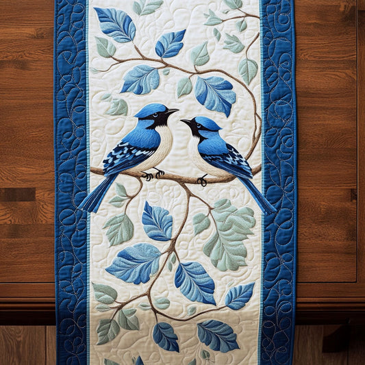 Whispers of Blue CP2404016CL Quilted Table Runner