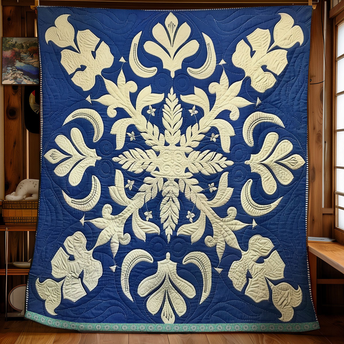 Hawaiian Symmetric Leaves WN1209097CL Quilt