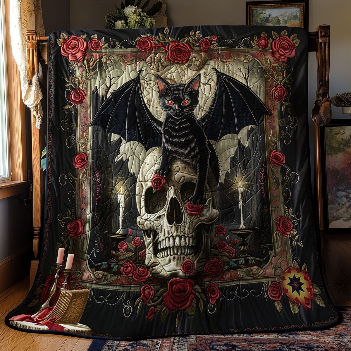 Cat And Skull WN3110075CL Quilt