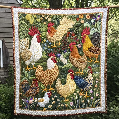 Chicken Garden XR0310012CL Quilt