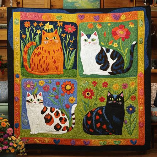 Colorful Cat WJ2711016CL Quilt