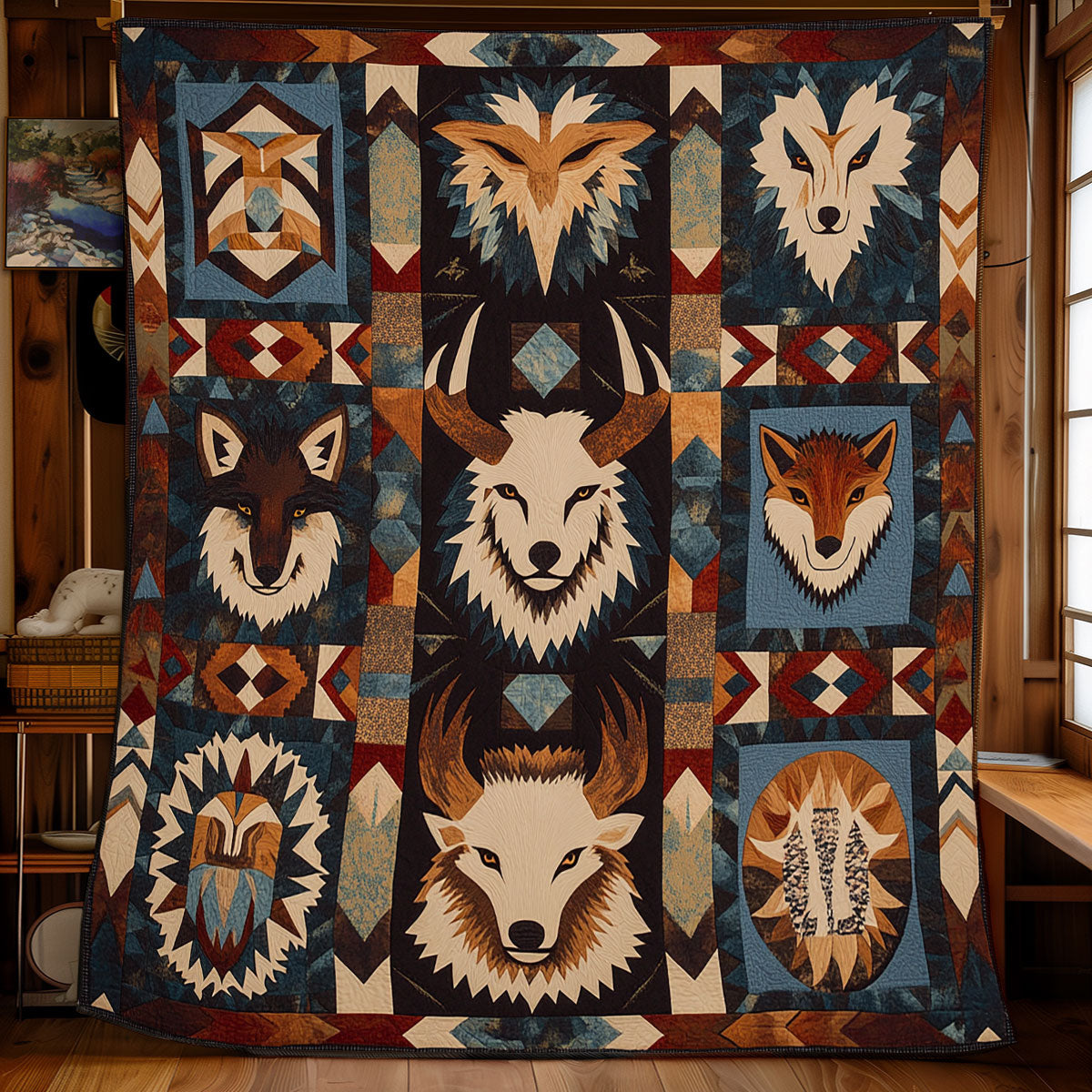 Tribal Spirit Animals XB1203011CL Quilt