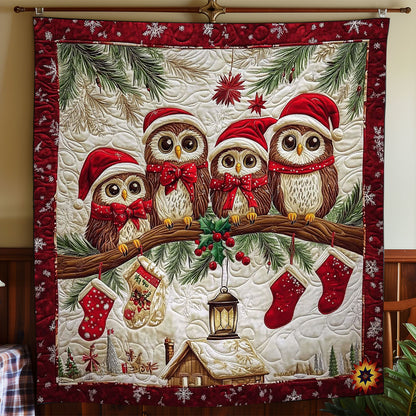 Christmas Of Owl Family WY0512018CL Quilt