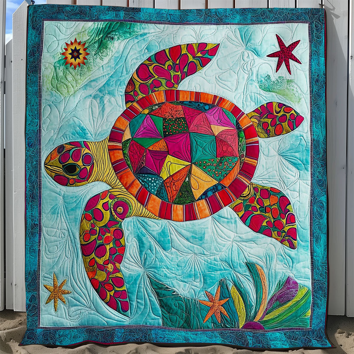 Geometric Shell Turtle WY1112008CL Quilt