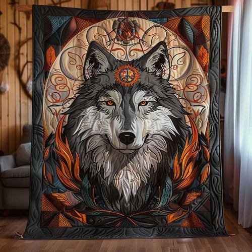 Native American Wolf WJ0710024CL Quilt