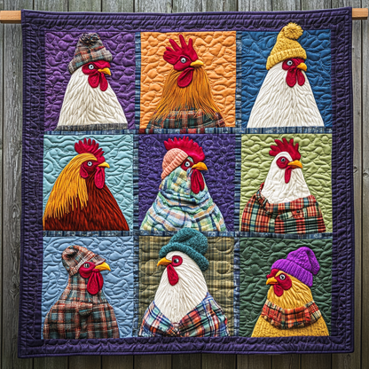 Winter Chickens WG1301023CL Quilt