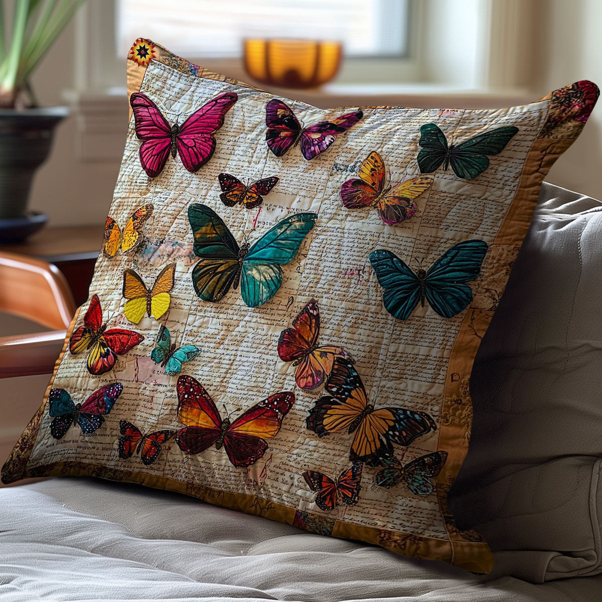 Book Butterfly WY0212029CL Quilt Pillow Case