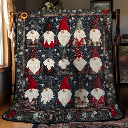 Snowy Night Gnomes WN2011107CL Quilt