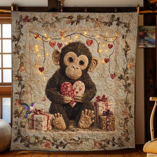 Valentine Monkey WN2412010CL Quilt