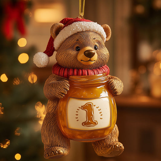 Bear With Honey Jar LT1710004CL Christmas Ornament