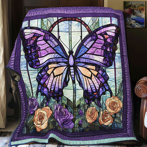 Butterfly Flower WX1612007CL Quilt