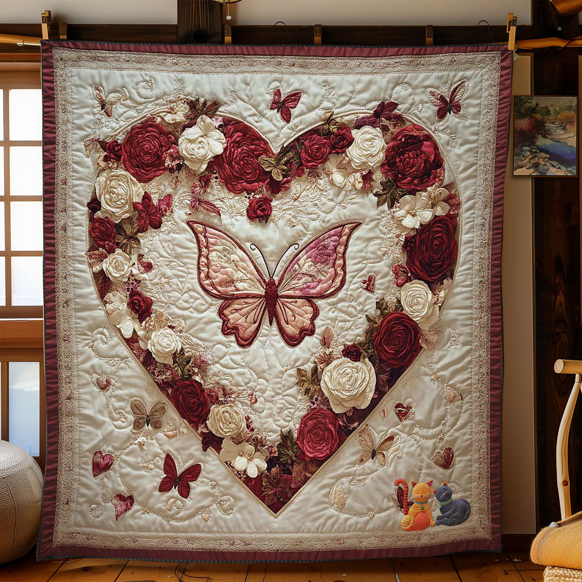 Heartfelt Butterfly WN0712034CL Quilt