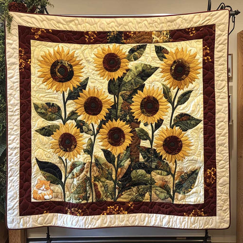 Vintage Sunflower Garden WP0212051CL Quilt