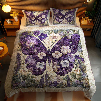 Purple Garden Butterfly WN3012075CL Duvet Cover Set