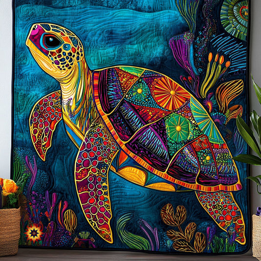 Colorful Turtle Sea WX0811011CL Quilt