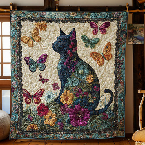 Whimsical Butterfly Cat WN0302037CL Quilt