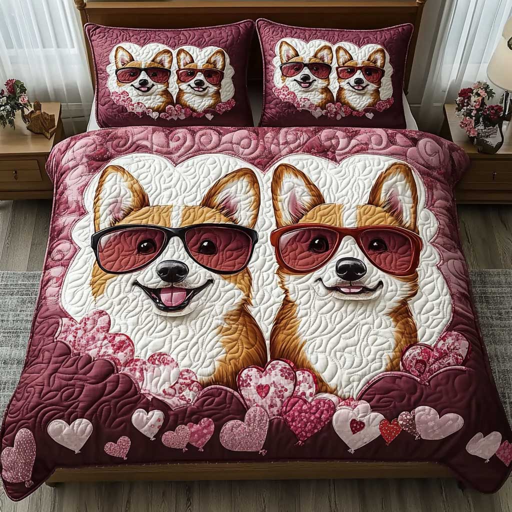 Corgi Valentine Bliss WN0201016CL Duvet Cover Set