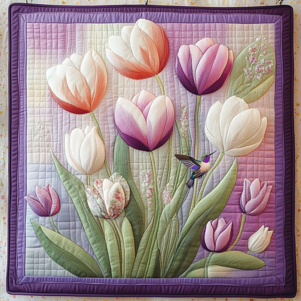 Tulip Flower WY1811021CL Quilt