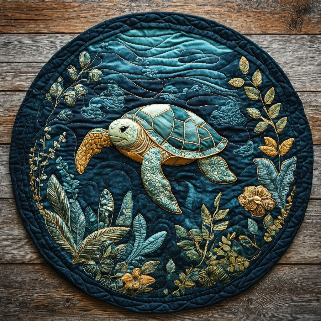 Charming Under Sea CP0505024CL Quilted Round Mat