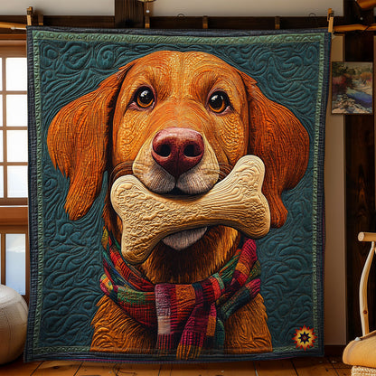Bone Scrunched Dog WY0611018CL Quilt