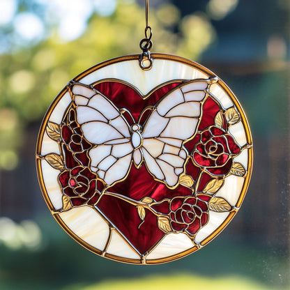 Butterfly In Heart WY2202108CL Suncatcher