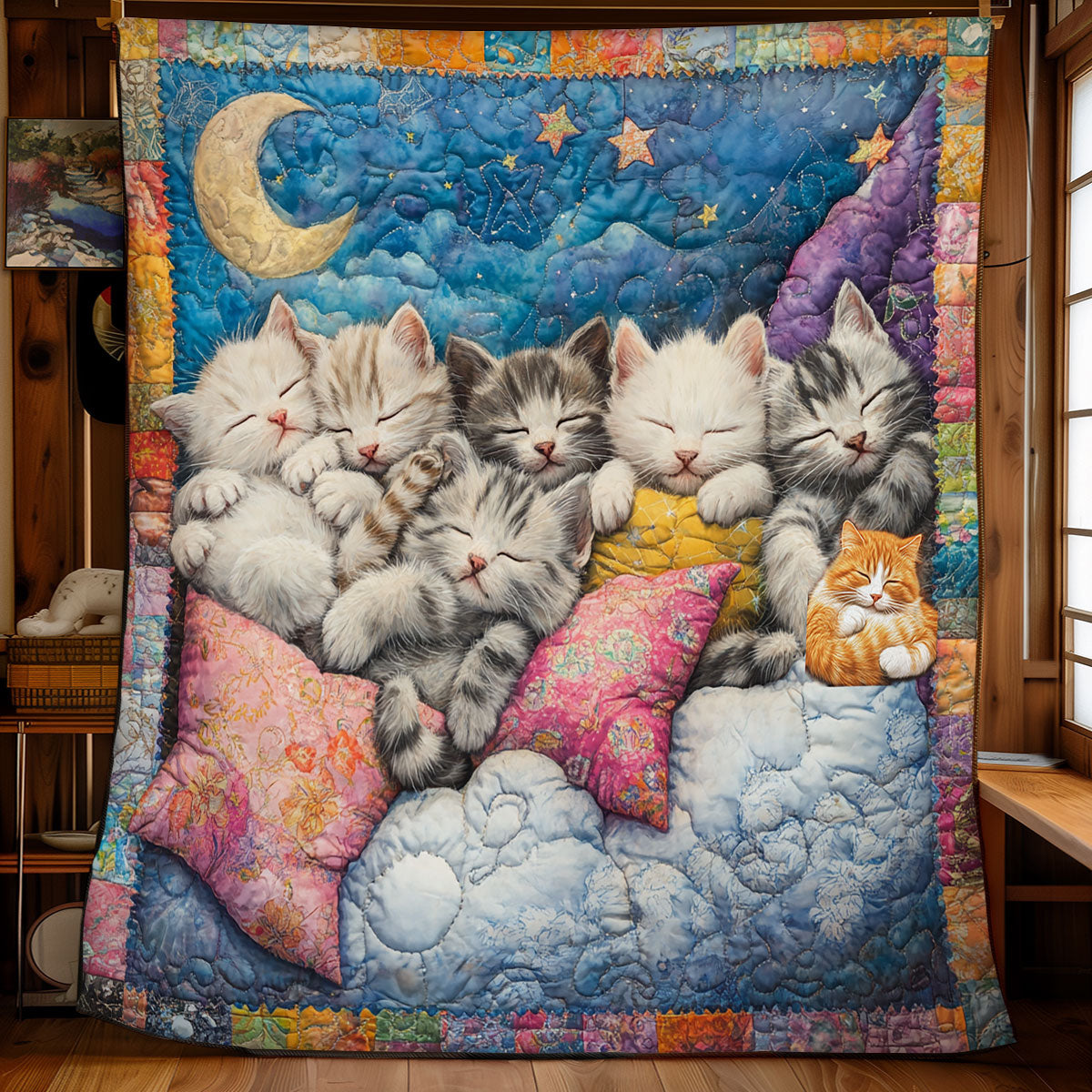 Sleeping Kitten WY1211016CL Quilt