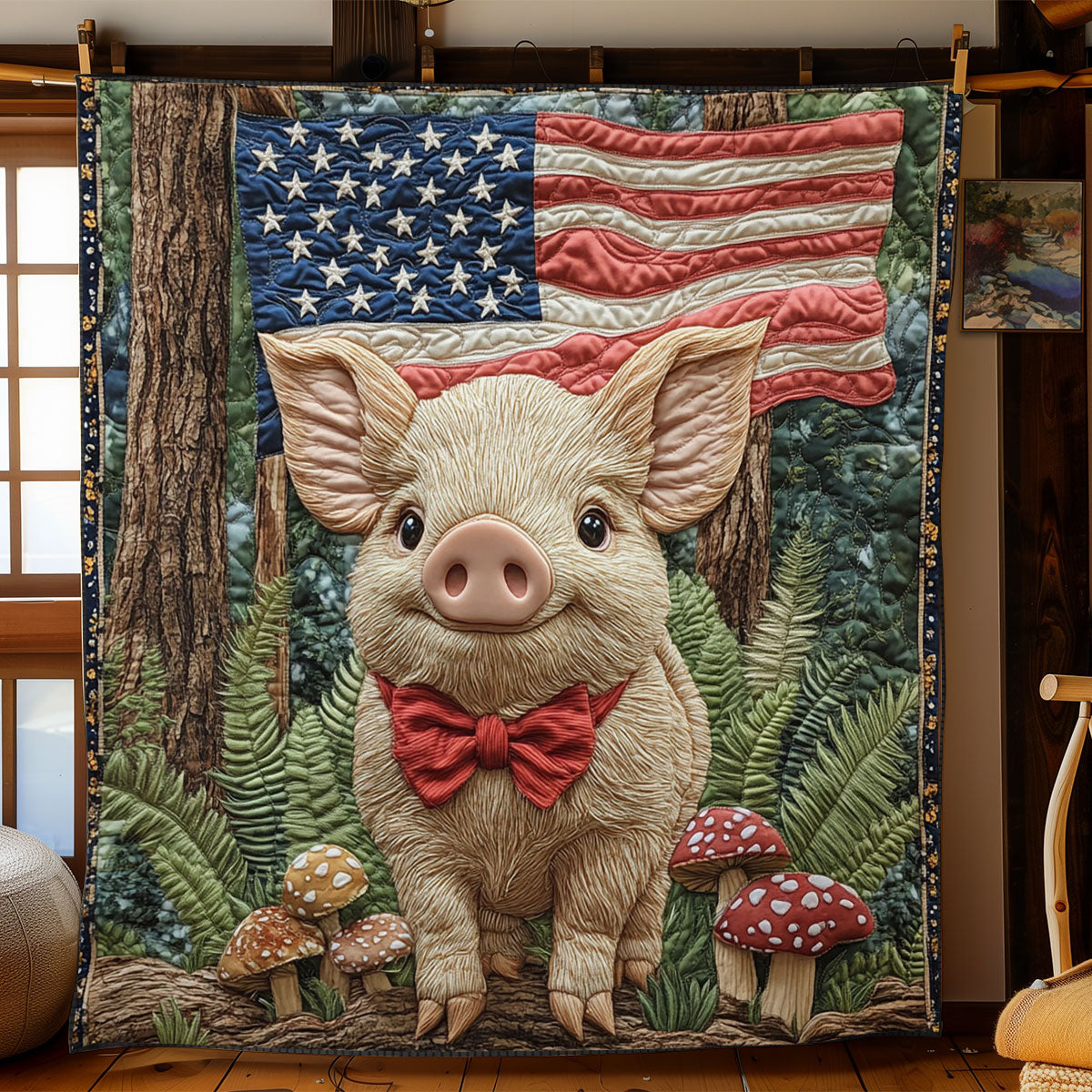 Adorable Piggy CP1905034CL Quilt