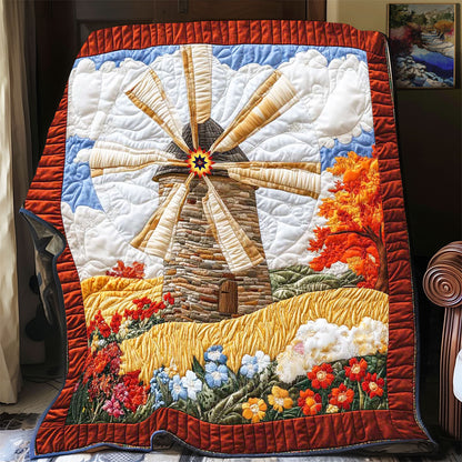 Vintage Autumn Windmill WP2412020CL Quilt