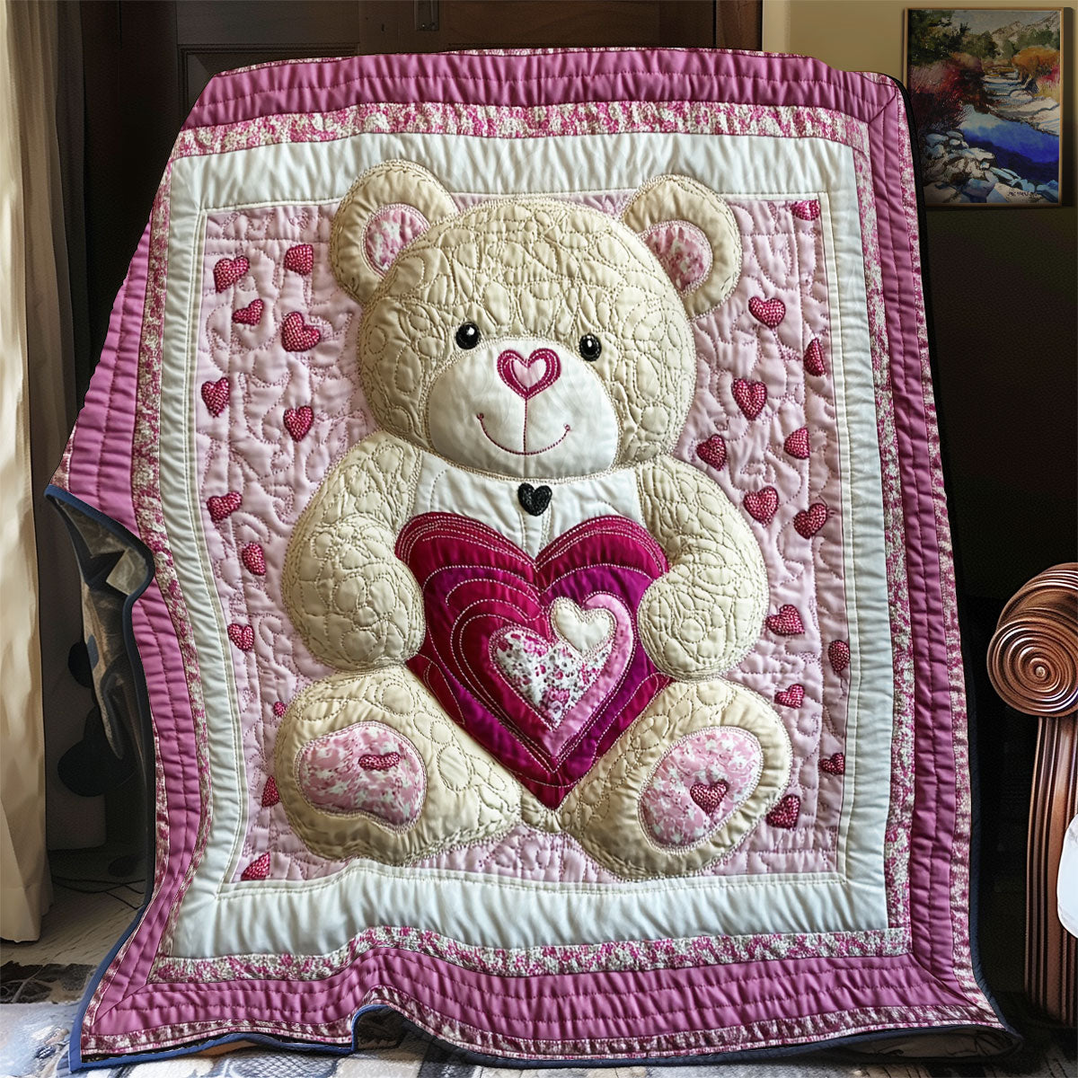 Teddy Bear Valentine WX2201045CL Quilt