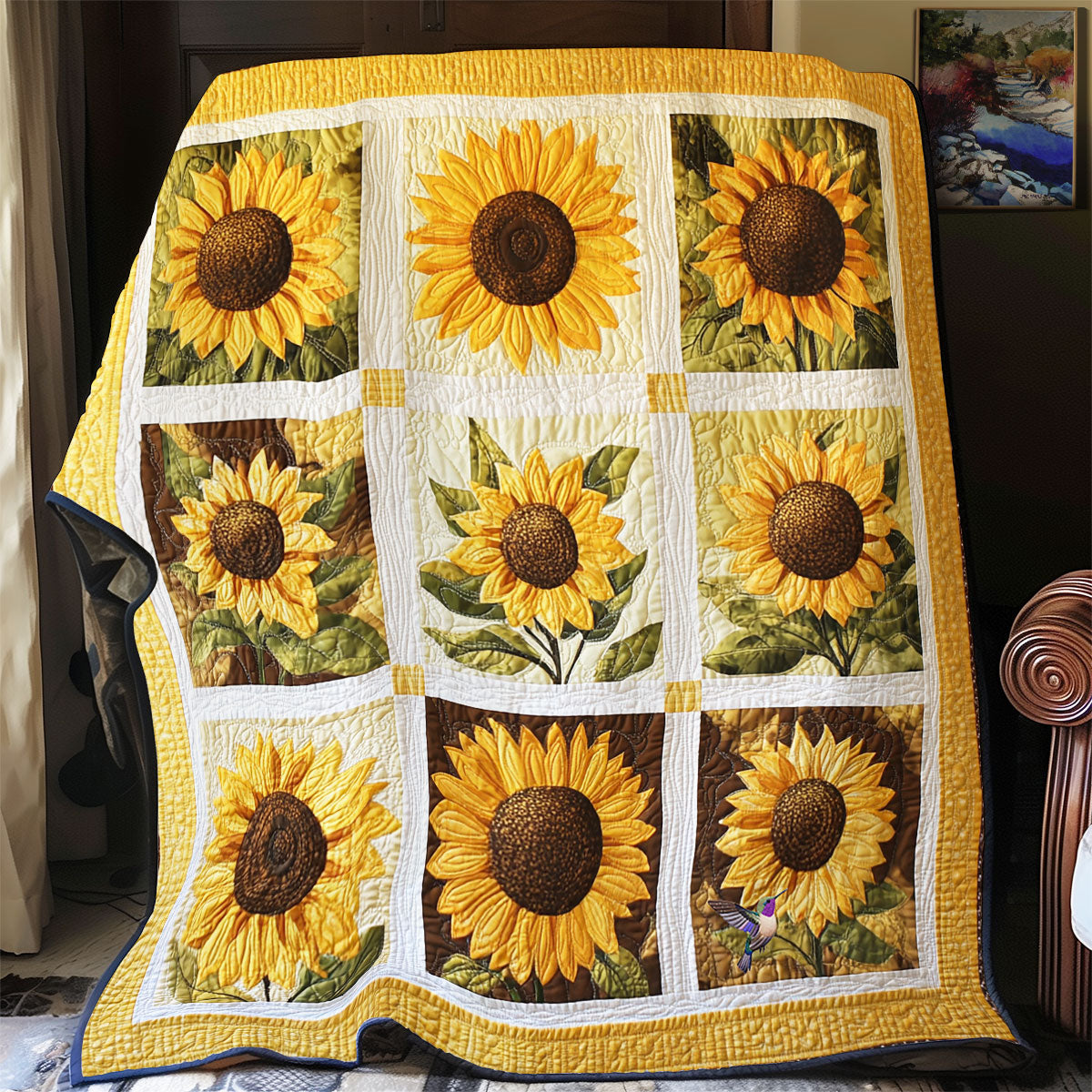 Sunflower WY1811028CL Quilt