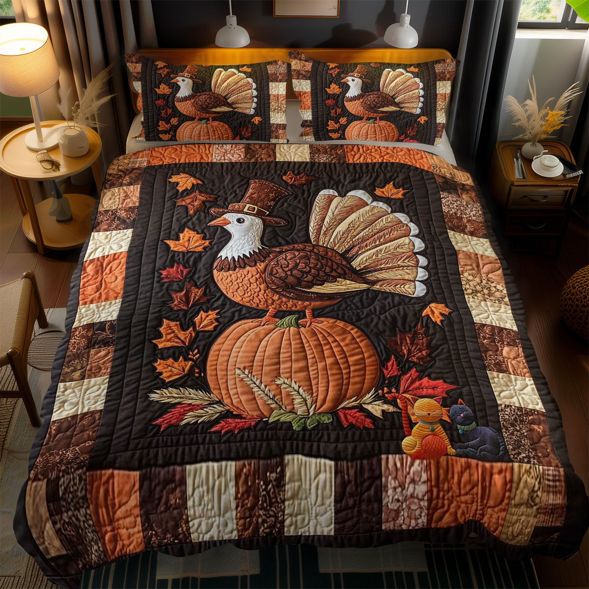 Turkey's Autumn Feast WN1010165CL Duvet Cover Set