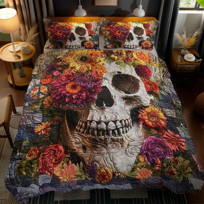 Skull Floral Harmony WN2110121CL Duvet Cover Set