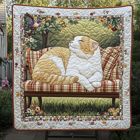 Chilling British Longhair Cat WP0810017CL Quilt