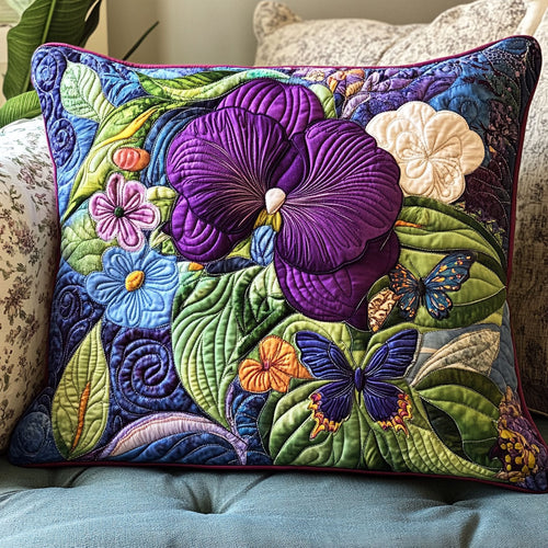 Purple Orchid WT1403027CL Quilt Pillow Case