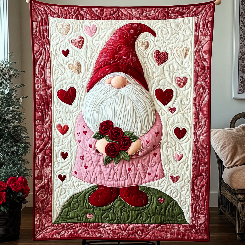 Valentine Gnome WG1001023CL Quilt