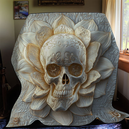 White Lotus Skull WY2011011CL Quilt