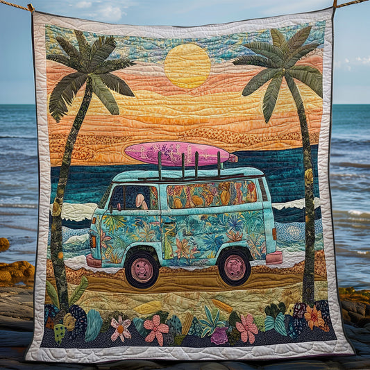 Camping Van In Beach WY1202081CL Quilt