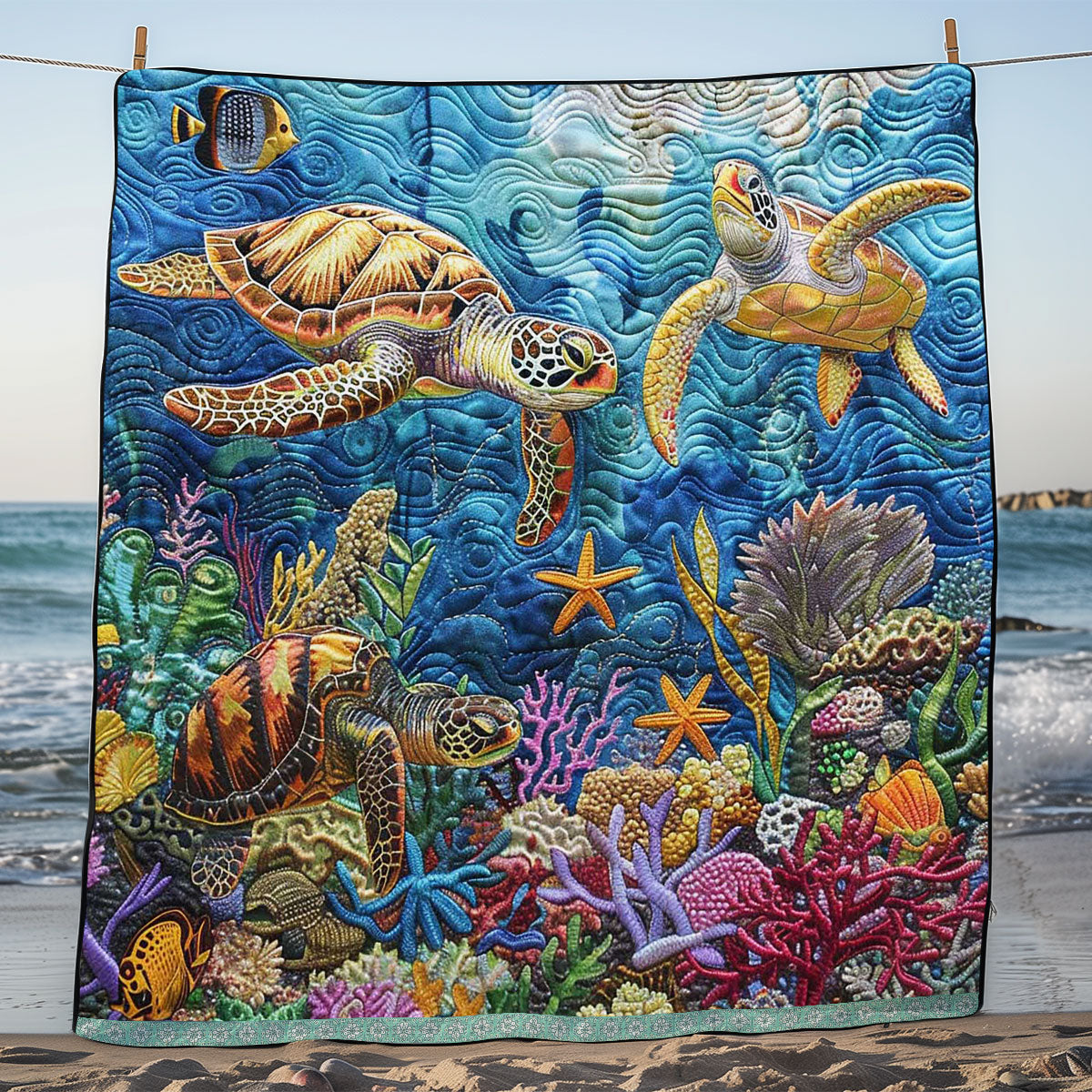 Sea Turtle WJ1109017CL Quilt