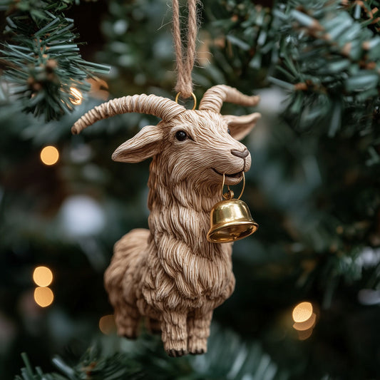 Holiday Bell Goat LT2710022CL Christmas Ornament