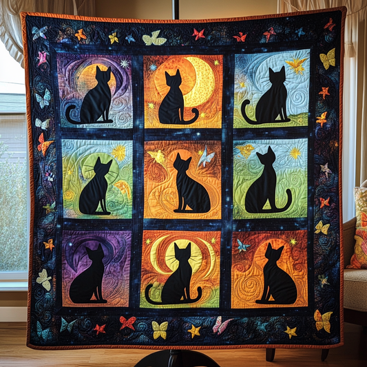 Mystic Cat Silhouettes WG1601039CL Quilt