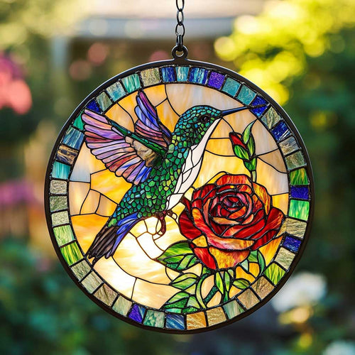 Rainbow Hummingbird WN0402028CL Suncatcher