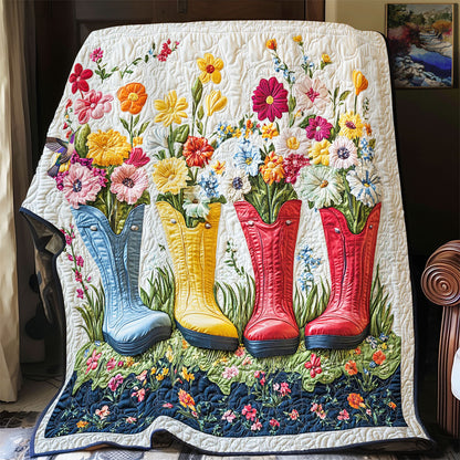 Flower Boots Garden WY2712026CL Quilt