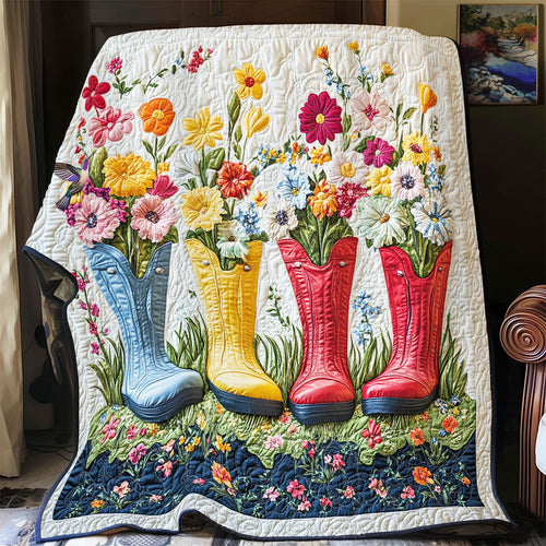 Flower Boots Garden WY2712026CL Quilt