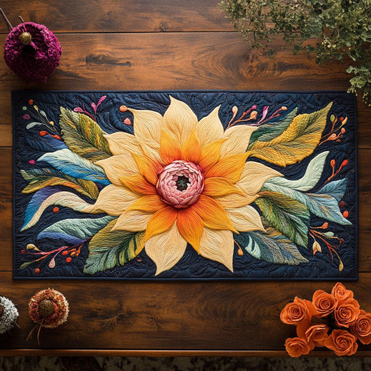 Floral Radiance CP2904024CL Quilted Table Runner