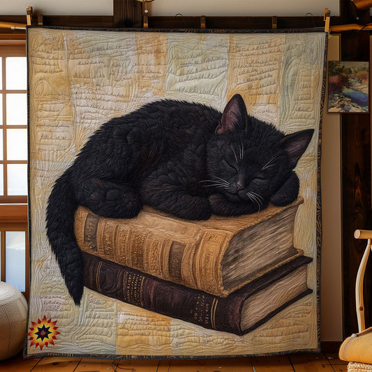 Black Cat Sleeping Book WY2711046CL Quilt