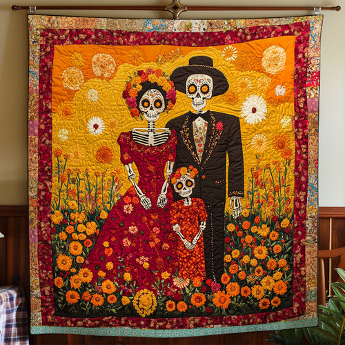 Skull Day Of The Dead WX1312045CL Quilt
